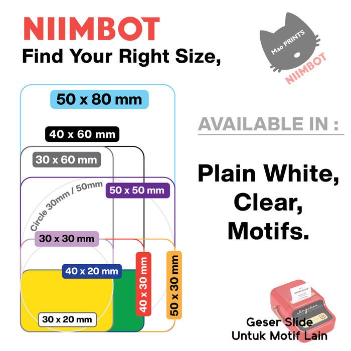 

(B21) - WHITE STICKY - Niimbot B21 Thermal Label Sticker - Refill