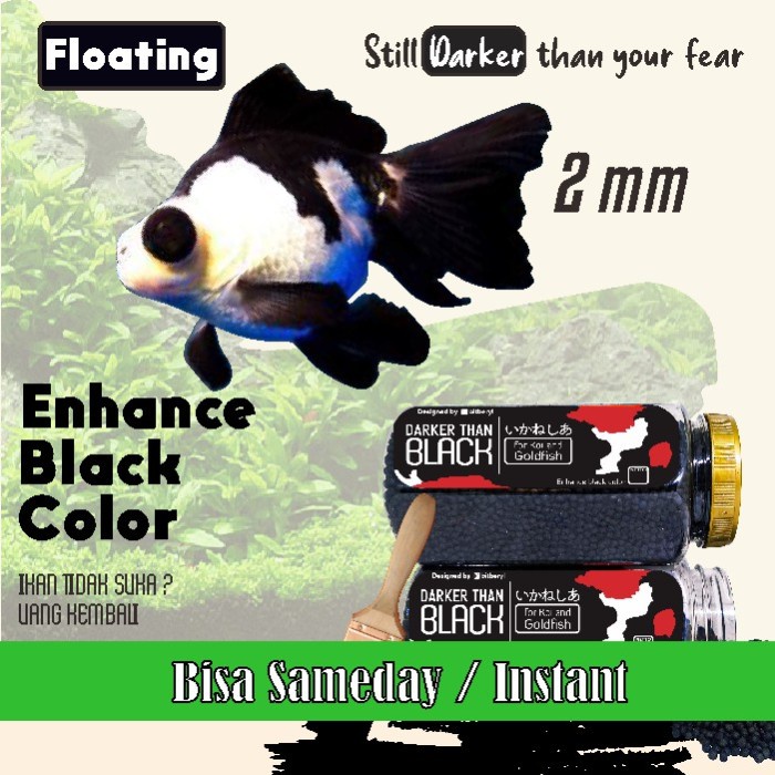 

✨NEW✨ -Pakan Pelet Makanan Ikan Mas Koki Koi Darker Than Black Pewarna Hitam - 2 mm floating- 1.1.23