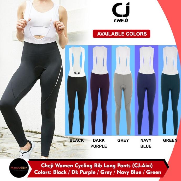 CHEJI BIB LONG Women - Celana Sepeda Padding Wanita BIB Panjang AIXI