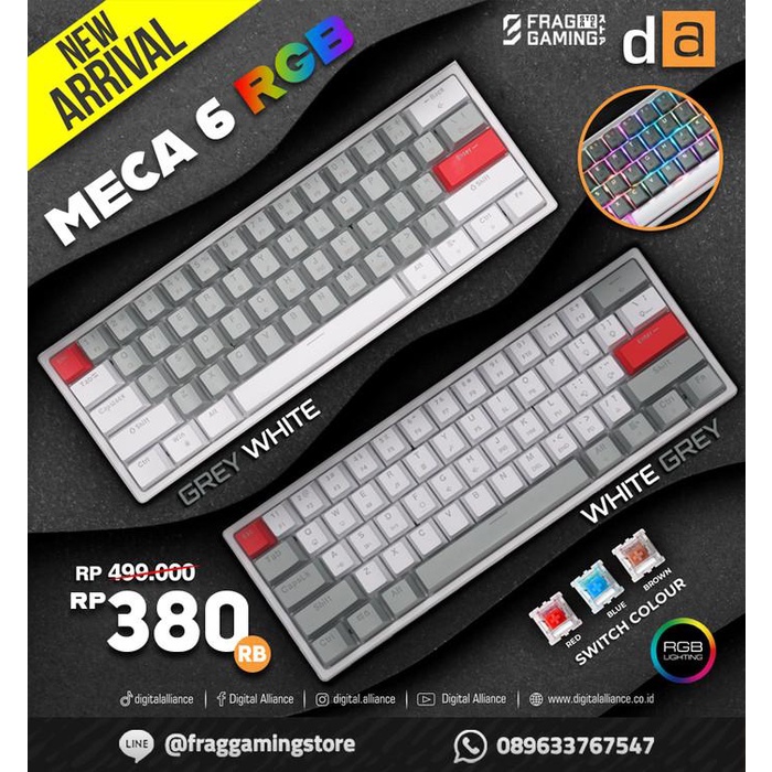 Digital Alliance Meca 6 RGB / DA Meca 6 RGB 60% - Gaming Keyboard