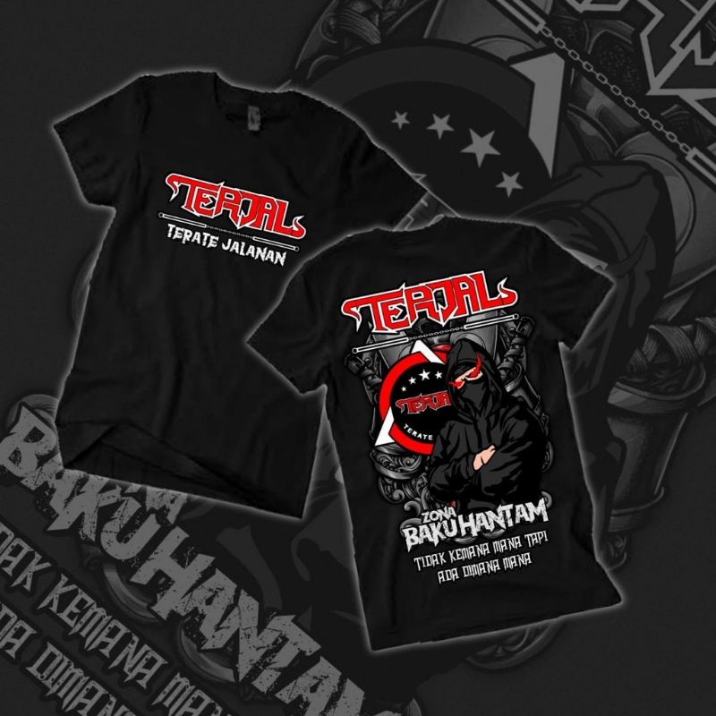 Kaos PSHT Terjal Terate Jalanan Kaos Persaudaraan Setia Hati Terate Motif Simpel Terbaru Bahan Katun