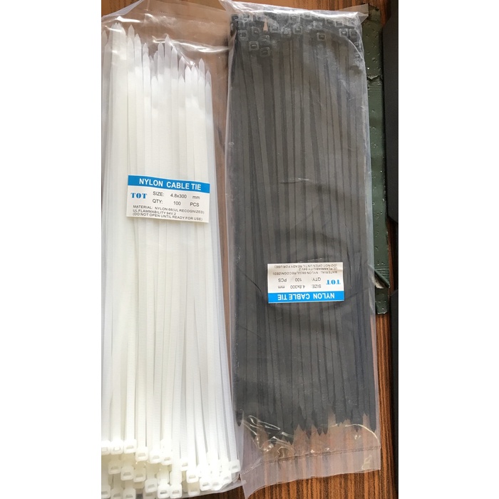 

Terlaris Cord Kabel Ties Tot/Pengikat Kabel/Cable Ties/Pengikat Dasi/Kabel 4.8X300