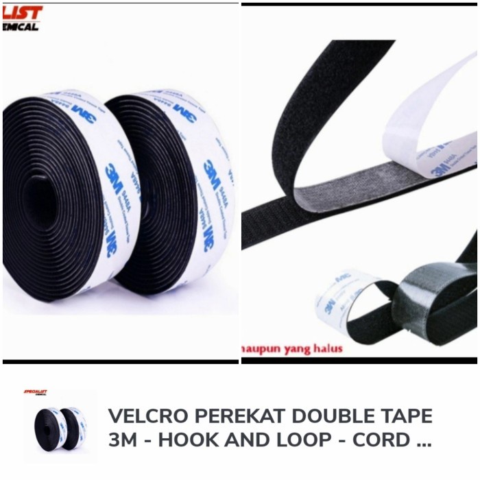 

Terlaris Cord Velcro 3M Hook And Look-Velkro Perekat Cord Holder Size 25Mm X 1Meter
