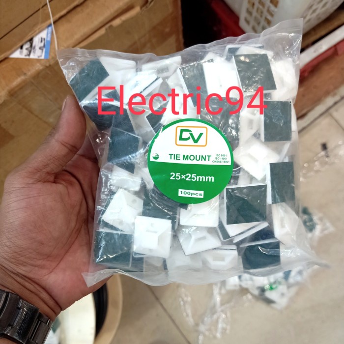 

Terlaris Cord Tie Mount 25X25Mm Dv Isi 100Pcs