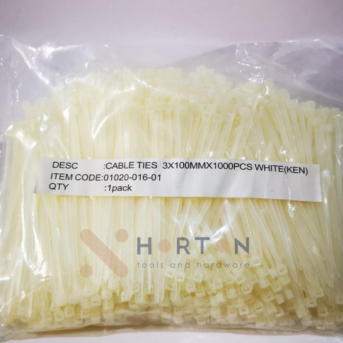 

Terlaris Cord Kenmaster Cable Ties 3 X 10 Cm White (1000Pcs)