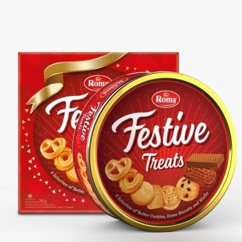 

KUE KALENG BISKUIT KALENG KUE KERING ROMA FESTIVE TREATS 765 GR HAMPERS BINGKISAN EL09I09A82L