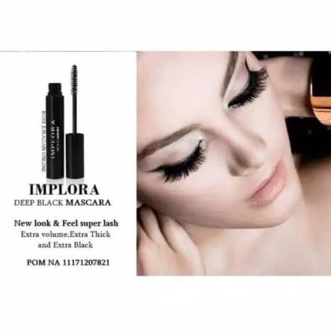 KEKINIAN IMPLORA DEEP BLACK MASCARA BPOM - MASKARA WATERPROOF MAKE UP MATA ORI