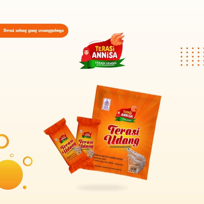 

Terasi Udang Annisa 1pax isi 20 sachet