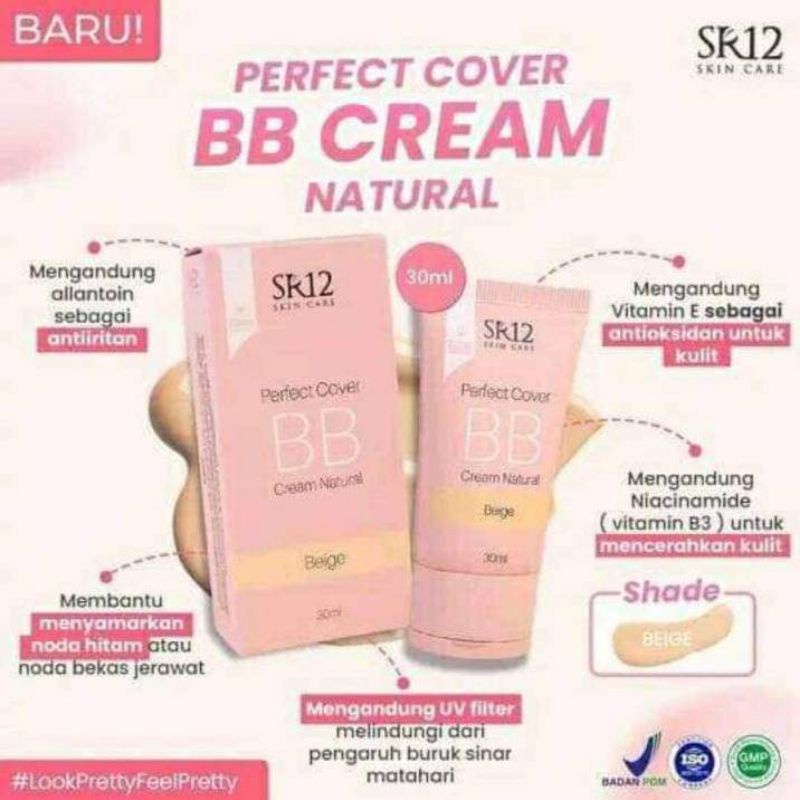 SR12 PERFECT COVER BB CREAM NATURAL 30 ML BPOM MENGANDUNG SPF 20