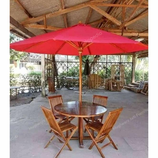 Meja Kursi Payung Taman Set Outdoor