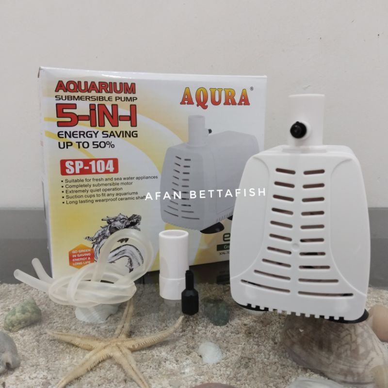 Pompa Air Celup Aqura SP 104 Power Head Kolam Aquarium Aqura SP-104