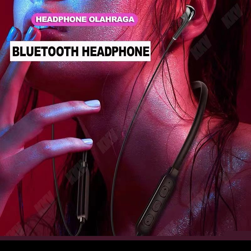 Headset Earphone Leher Wireless Bluetooth Waterproof Sport Stero