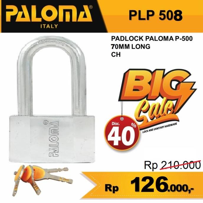 GEMBOK PAGAR PALOMA PLP 508 PADLOCK PALOMA LONG SHACKLE