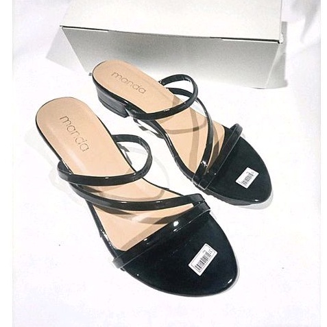 Sandal Wanita Heels Tali Silang Hitam Javario 37-40