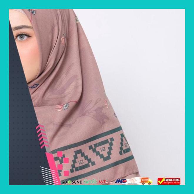 Big Sale  Zm Zaskia Mecca - Kayu Aro Dusty Pink Scarf Kerudung Segi Empat Murah Banget 