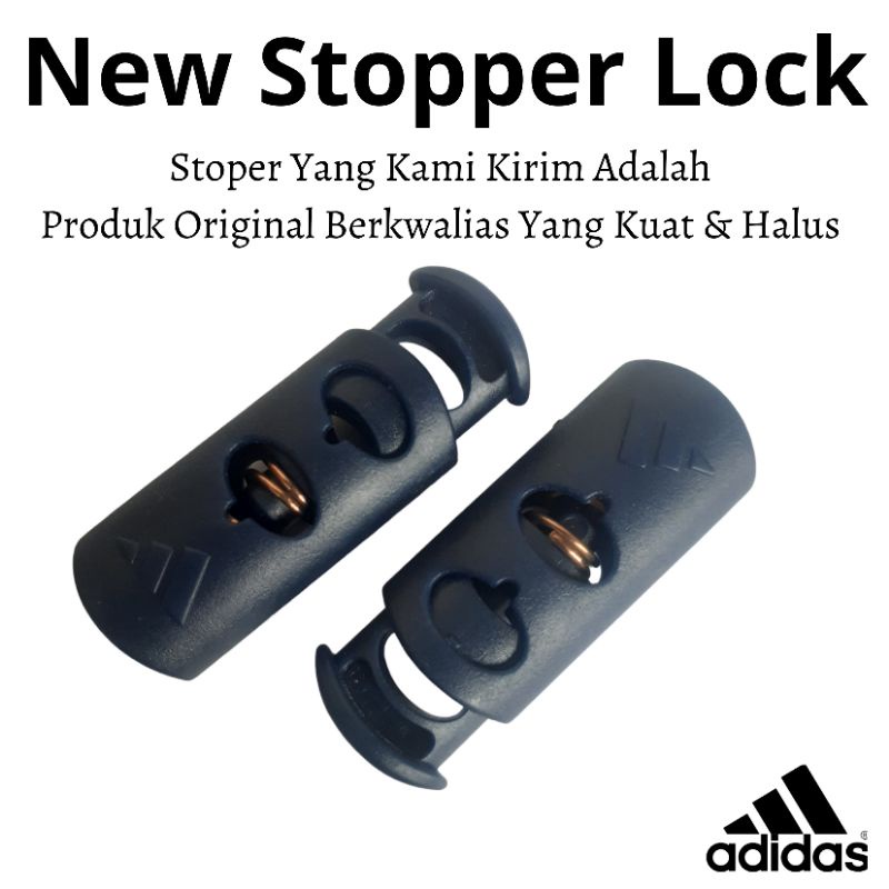 Stopper Tali Cord Lock Aksesoris Garment Pengunci Tali New 2 Lubang