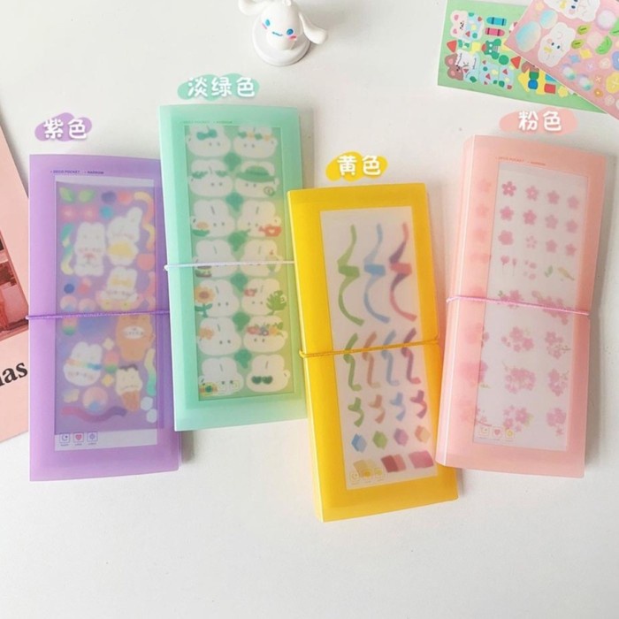 

Terlaris (Ready) Binder Penyimpanan Sticker / Album Sticker Korea Simple