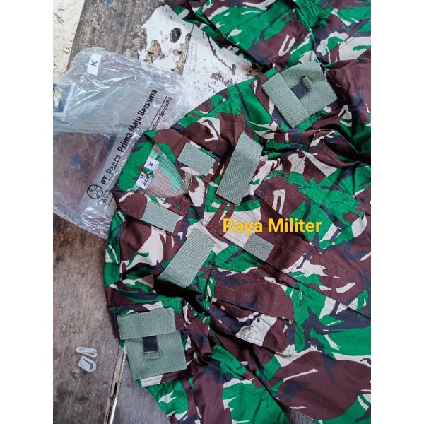 ORI 100%. Baju PDL TNI jatah terbaru. saku miring + pelkro