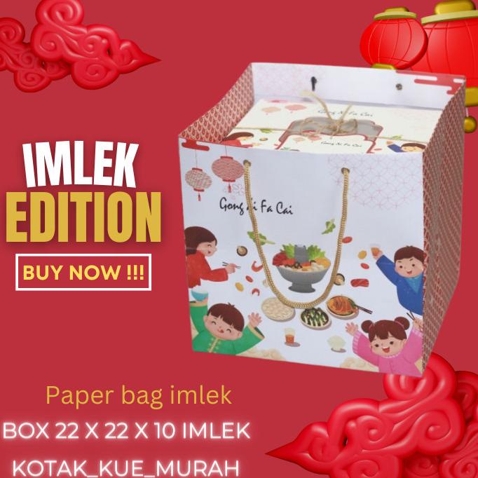 

salle Paperbag Dus Kue Imlek / Paper Bag Box Sincia / Tas Serbaguna CNY
