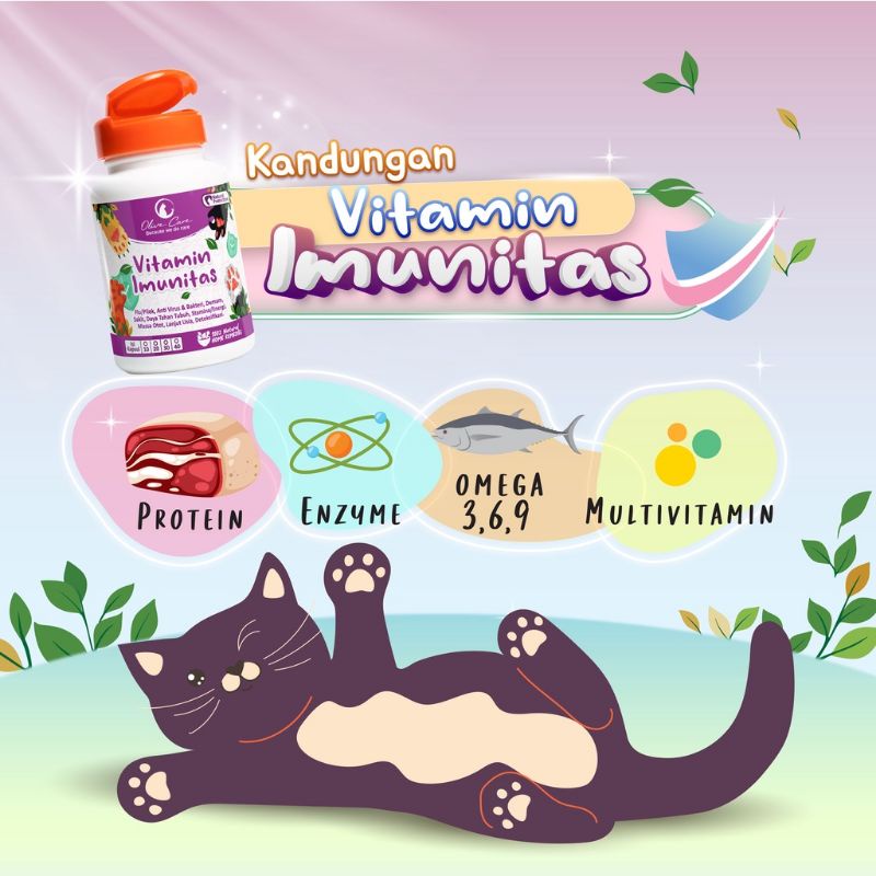 Olive Care  (ungu) Vitamin Imunitas 1KAPSUL anti Virus hewan