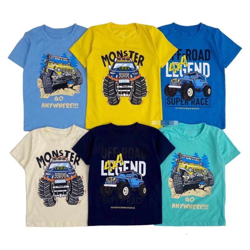 Kaos T-shirt Anak Laki-Laki  Usia 0 1 2 3 4 5 Tahun