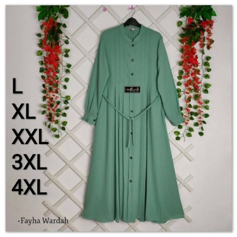 Ready Stock ✅ Dress Lebaran Gamis Polos Fayha Maxy Busui Bumil Jumbo Ld 140 Ukuran Xxxxl Xxxl Xxl Xl