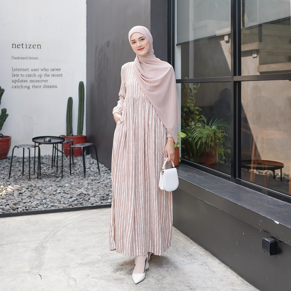 Ready Stock ✅ Dress Lebaran Le Khari Raya Dress Busui Gamis Rayon Viscose Homedress Rayon Size S-Xl 