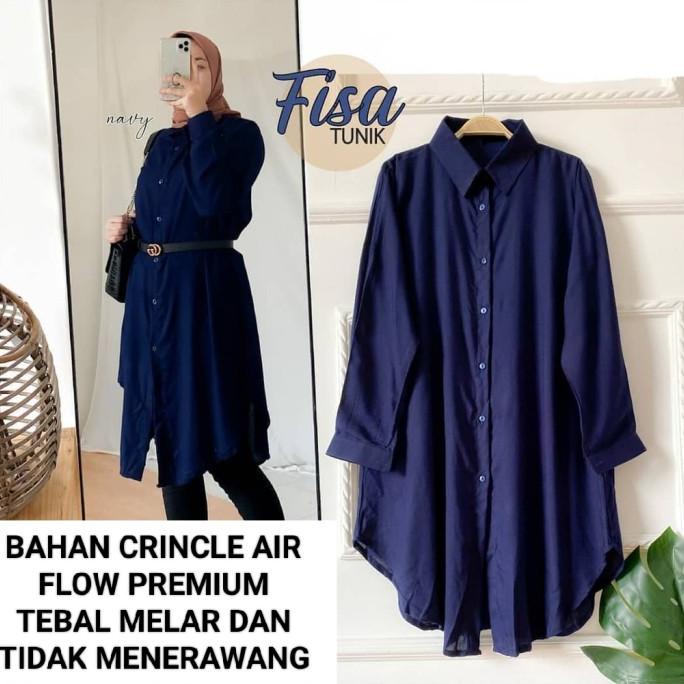 Best Sales Baju Tunik Wanita Jumbo Fisa Bahan Rayon Adem,Lembut &amp; Serap Keringat Stok Terbatas