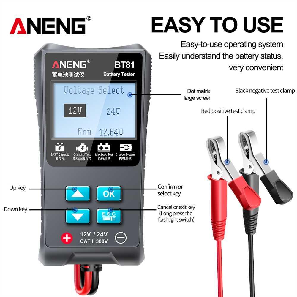 ANENG Tester Baterai Mobil Tester 100 to 1700 CCA 12V/24V - BT81 Baterai Multitester Digital Baterai Aa Digital Tester Universal Tester Digital Aa Baterai Laptop Bekas Baterai Jam Baterai Laptop Accu Baterai Laptop Hp Baterai Hp Tester Digital Multitester