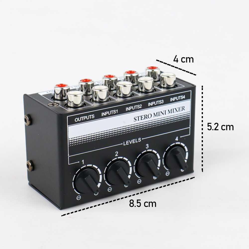 STERO Professional Ultra-Compact Mini Mixer Amplifier 4 Channel X400