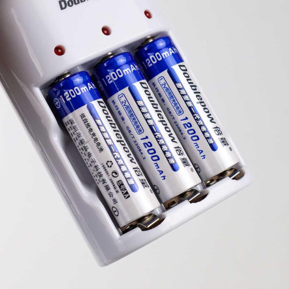 DOUBLEPOW Charger Baterai 3 slot AA/AAA with 3PCS AA 1200mAh DP-B33 Charger Baterai Tamiya Type C Baterai Aa Baterai Aaa Taffware Fast Charging Charger Baterai Charger Fast Charging Charger Baterai Aa Aa Aaa Charger Batre Batrai Aa Charger Batre Aa Batre