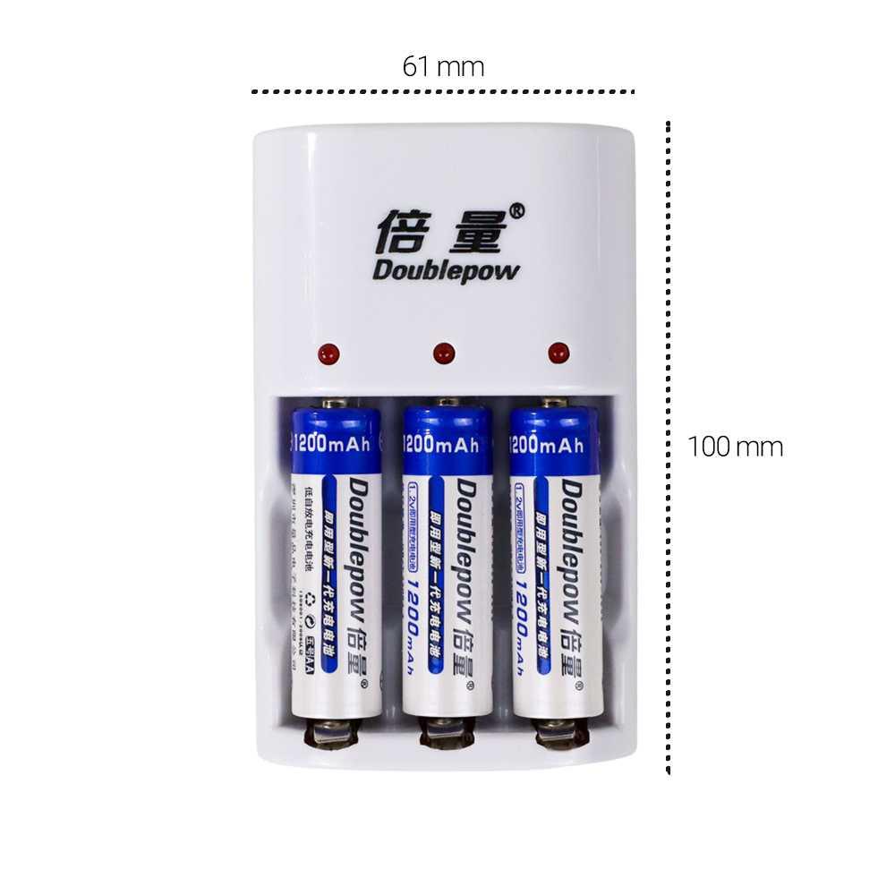 DOUBLEPOW Charger Baterai 3 slot AA/AAA with 3PCS AA 1200mAh DP-B33 Charger Baterai Tamiya Type C Baterai Aa Baterai Aaa Taffware Fast Charging Charger Baterai Charger Fast Charging Charger Baterai Aa Aa Aaa Charger Batre Batrai Aa Charger Batre Aa Batre