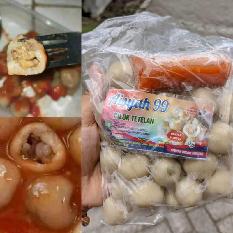 

Cilok gajih, tetelan, ayam pedas