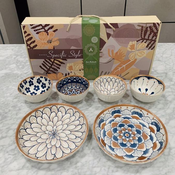 

Promo Hampers Lebaran Japanese Floral Bowl Plate Set / Mangkok Piring