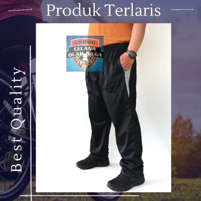 Celana Training Pria Jumbo / Celana Olahraga Big Size / Celana Training Panjang Size XL Bahan Tebal