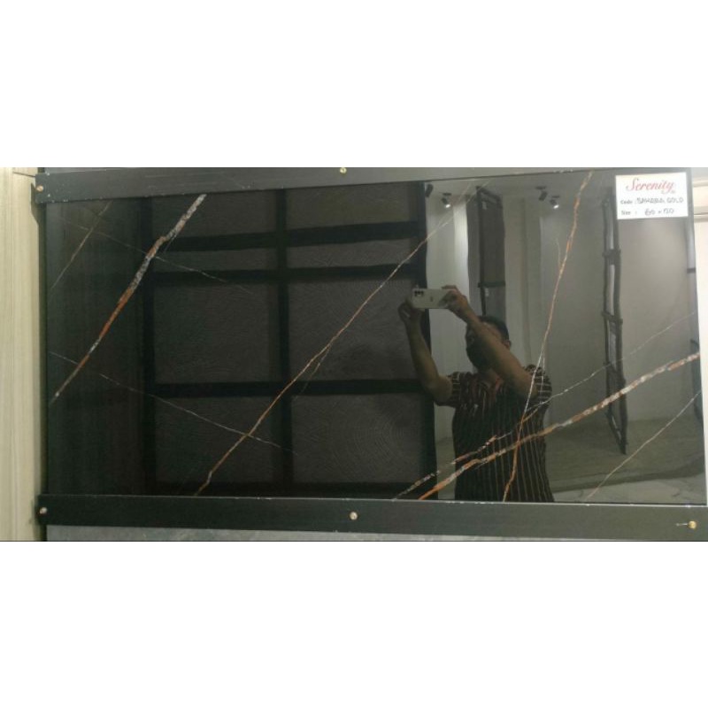 Granit Lantai Glass Polish Kilap Kaca 120x60 Serenity Sahara Gold Pare Kediri