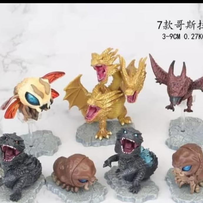Godzilla King Ghidorah Rodan Mothra Larva Mini Series Chibi Figure Set wmf05