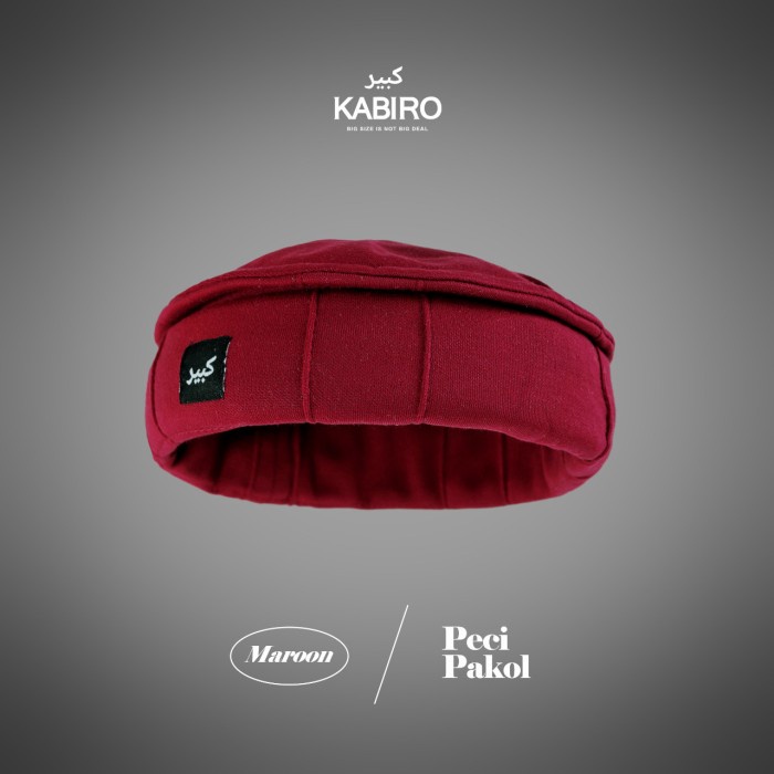Peci Pakol Kabiro rosalhat peci rosal unik keren taliban pakistan - Maroon (W6V2) Hitam Gratis Ongki