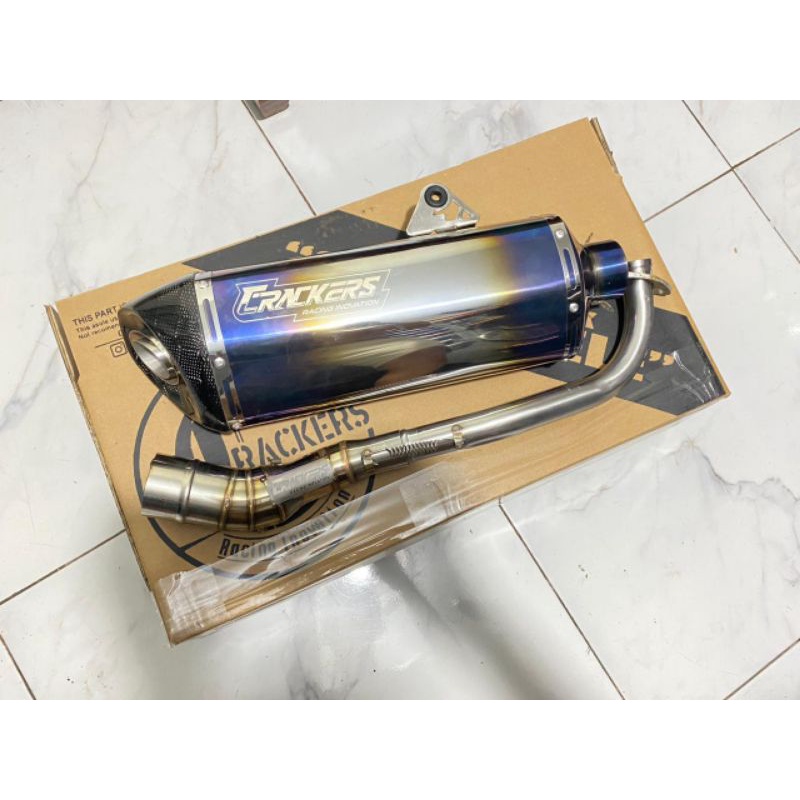 KNALPOT HALF BLUE TERLARIS BY CRACKERS RACING INOVATION