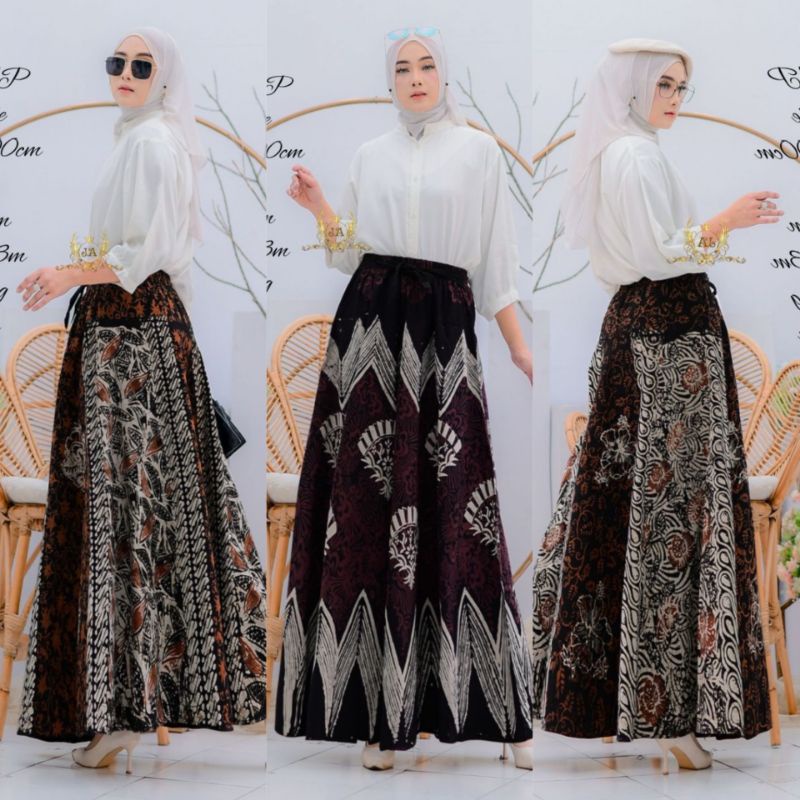 ROK  BATIK CAP BAWAHAN WANITA  ROK PAYUNG ROK BATIK PANJANG