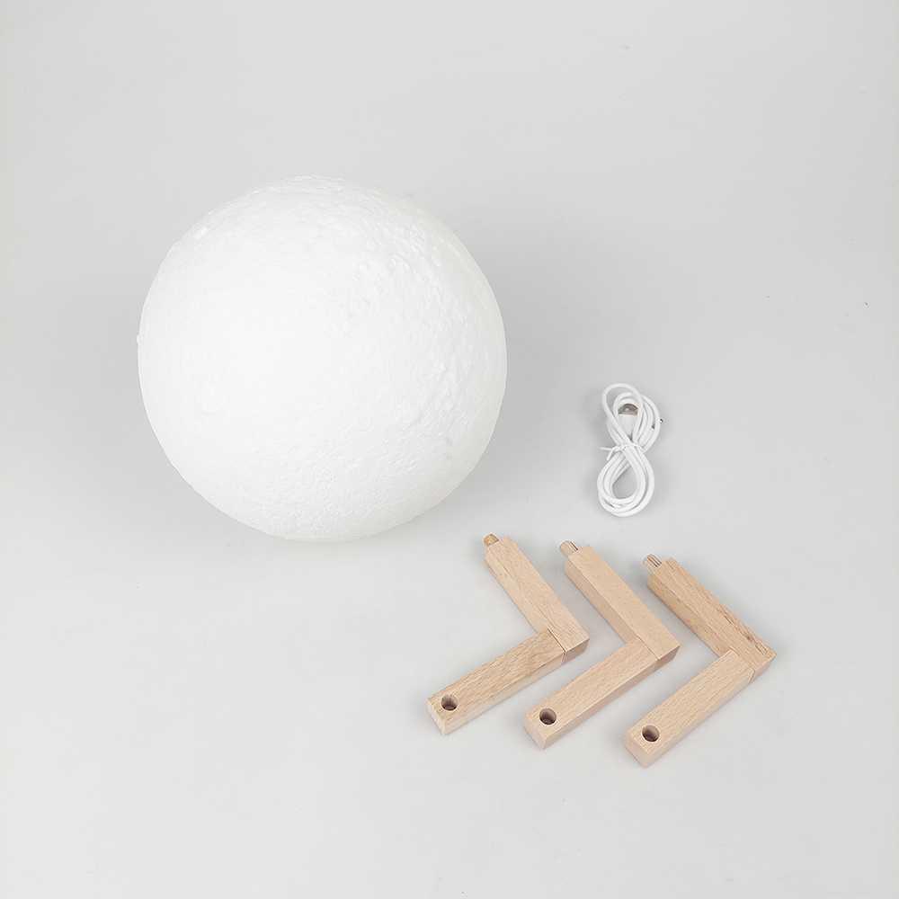 TaffLED Lampu Tidur 3D Printed Moon Night Light Table Lamp - 3DPML Lampu Tidur Aesthetic Lampu Led Kamar Hiasan Kamar Aesthetic Lampu Led Strip Proyektor Lampu Kamar Led Strip Lampu Kamar Tidur Hiasan Dinding Aesthetic Kamar Aesthetic Colokan