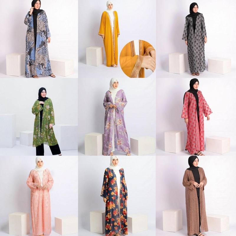 Long Cardi Bybellalidrus Outer Fashion Muslim Korean Style Kekinian Wanita Jumbo Standard Batik Moti