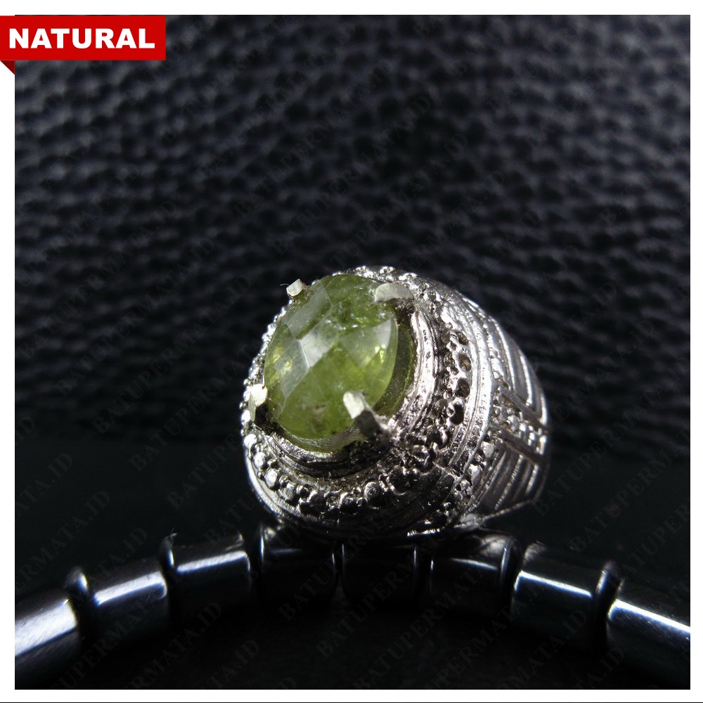CINCIN NATURAL GROSSULAR GREEN GARNET HIJAU - CINCIN BATU PERMATA NATURAL
