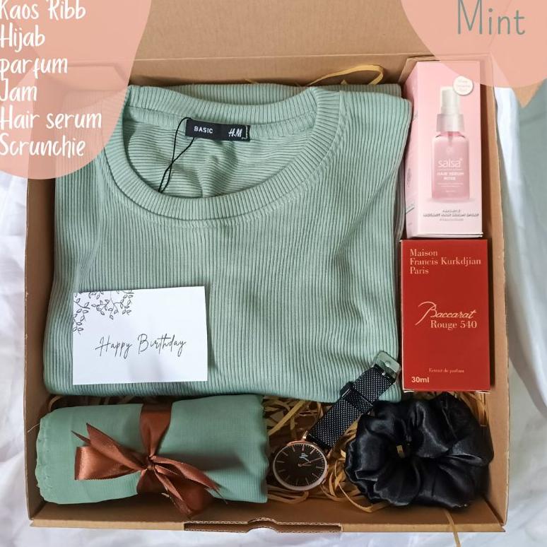 

[Idyan] Kaos Ribb Gift Box Kaos Ribb Wanita / Hampers Graduation / Kado Cewek / Kado Pacar / Kado Doi / Kado Unik / Wisuda Promo Best Seller!