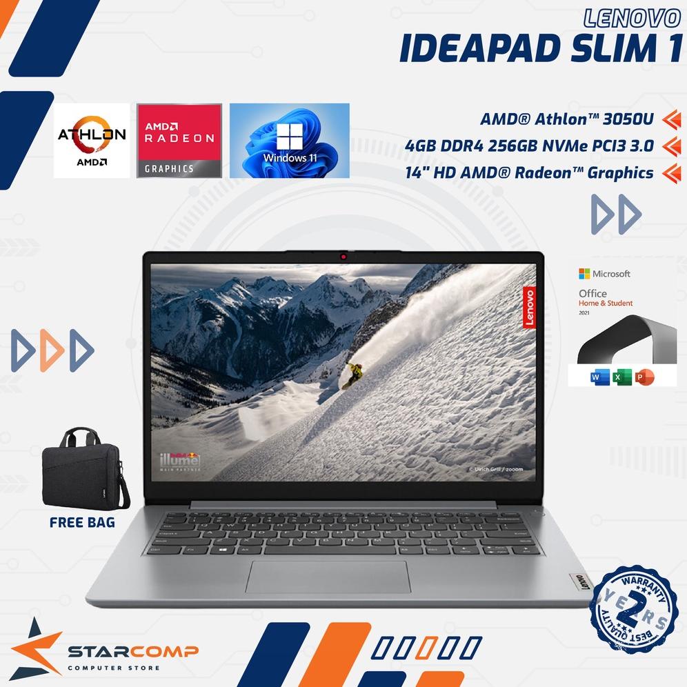LENOVO Ideapad Slim 1 | Athlon 3050U 8GB 256GB AMD Radeon 14" W11+OHS