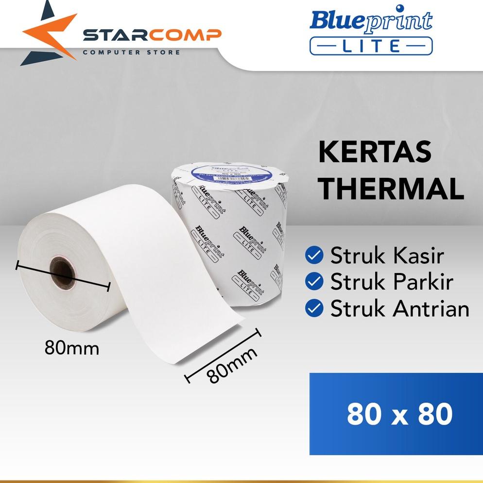 

80X80 KERTAS KASIR STRUK KERTAS THERMAL TERMAL EDC PPOB BLUEPRINT LITE 80MM X 80