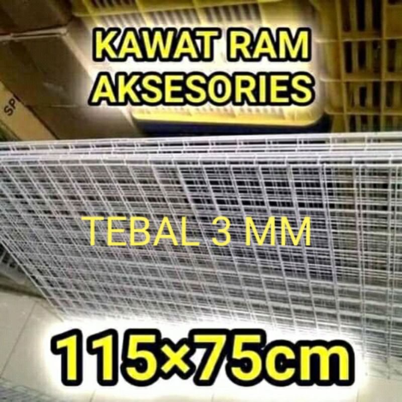 {COD}RAM KAWAT 115×75 cm/RAK DISPLAY TEBAL 3mm/PAJANGAN DINDING AKSESORIS HP/WIRE GRID KOTAK/RAM KAW