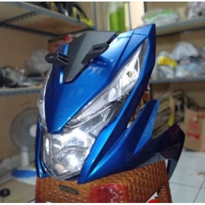 TAMENG COVER DEPAN LAMPU DAN SEN BEAT FI NEW ESP 2019 BIRU SEPERTI ORI