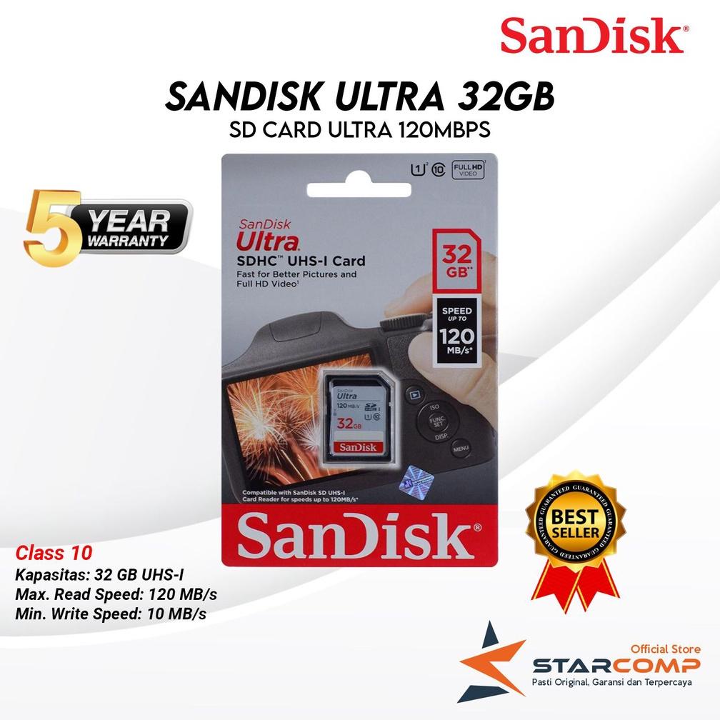 SD Card SANDISK 32gb 120mbps Ultra / Sd Card 32gb 120MBPS - Original