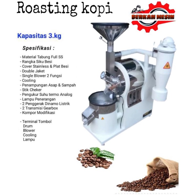 MESIN ROASTING KOPI KAPASITAS 3KG